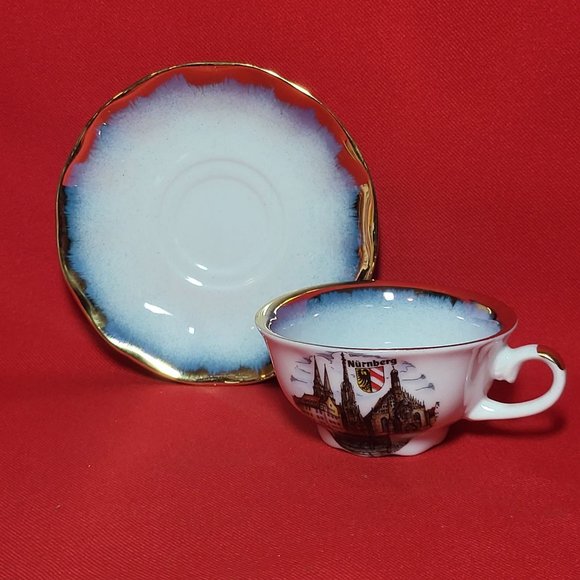 Vintage Qualitat Bavaria Nurnberg Tea Cup Saucer - Picture 5 of 13